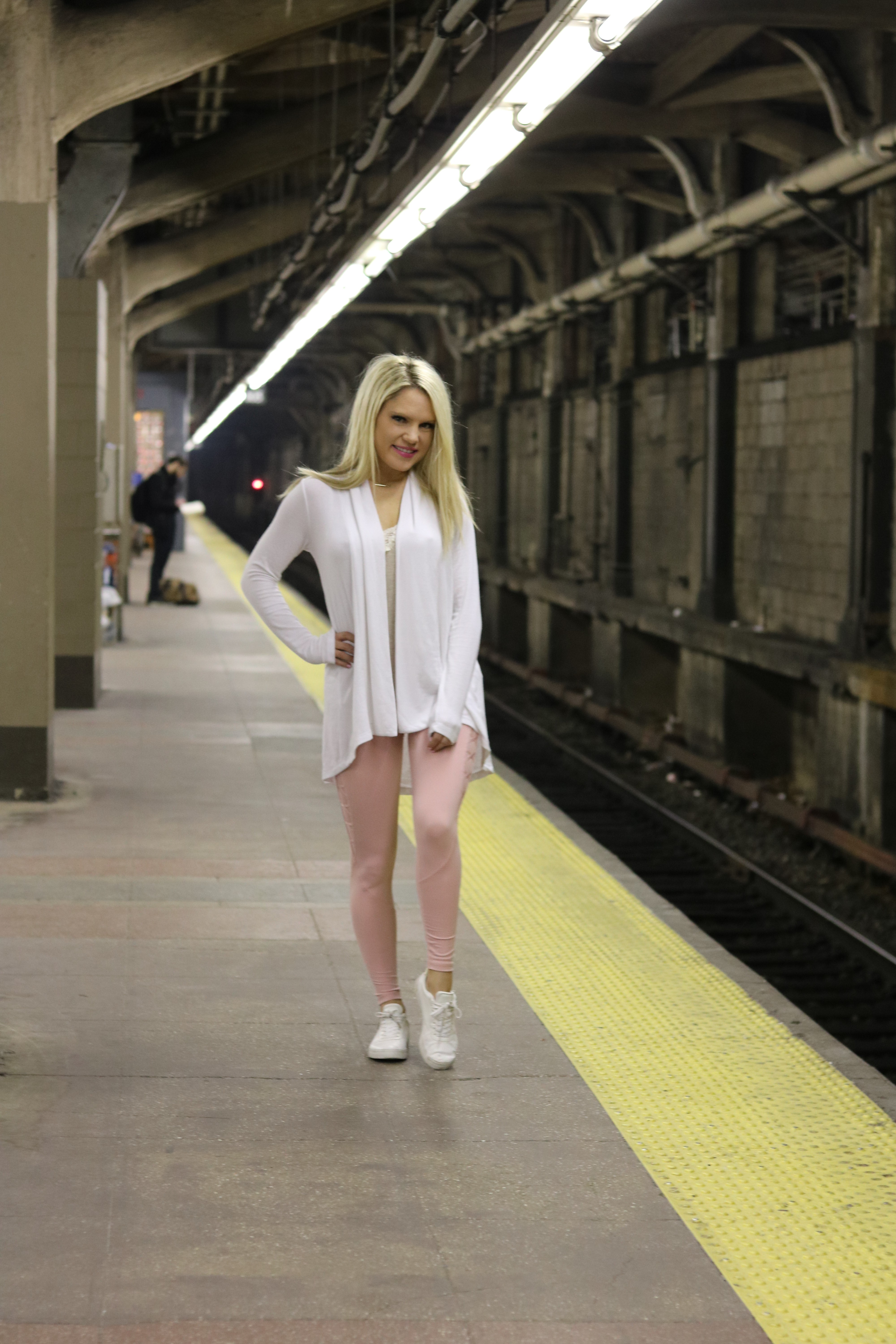 workout style in NYC subway