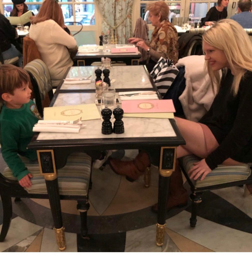 lunch at at laduree with a child