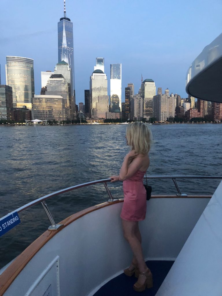 Manhattan skyline from boat cruise