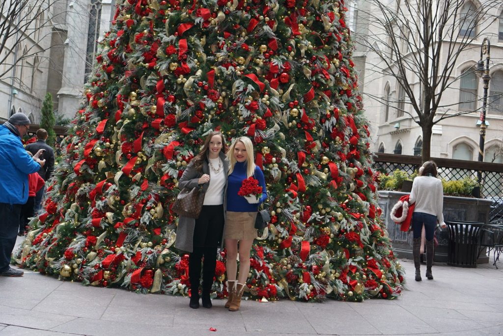 Lotte New York Palace outdoor Christmas tree
