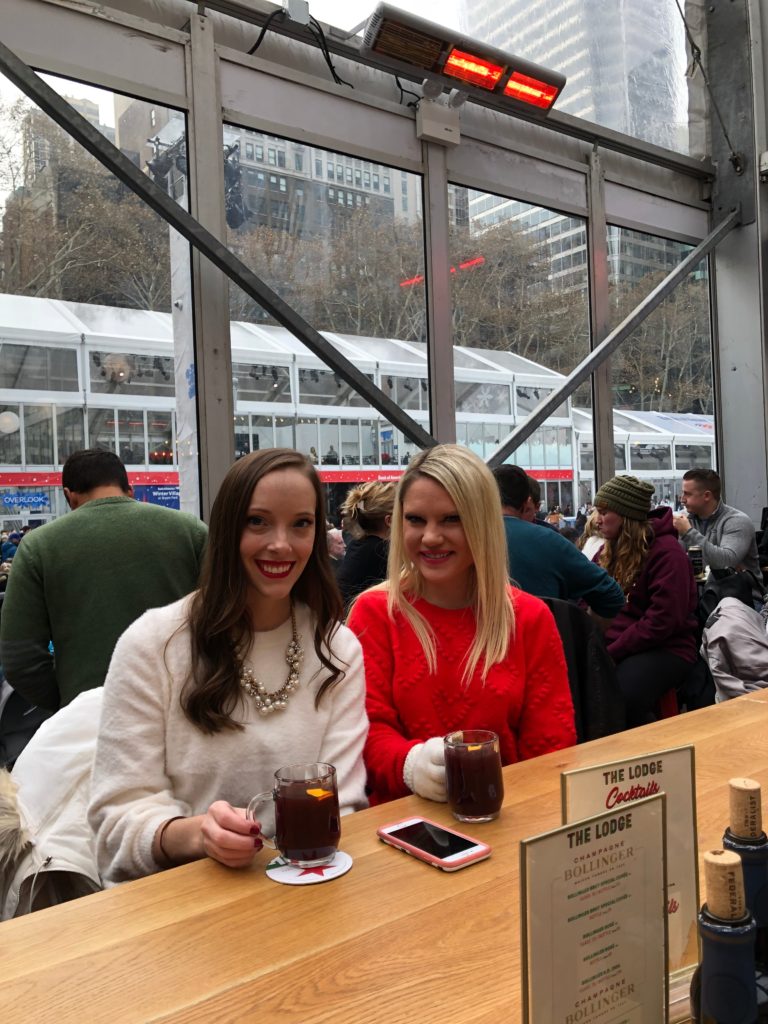 The Lodge bar at Winter Village Bryant Park