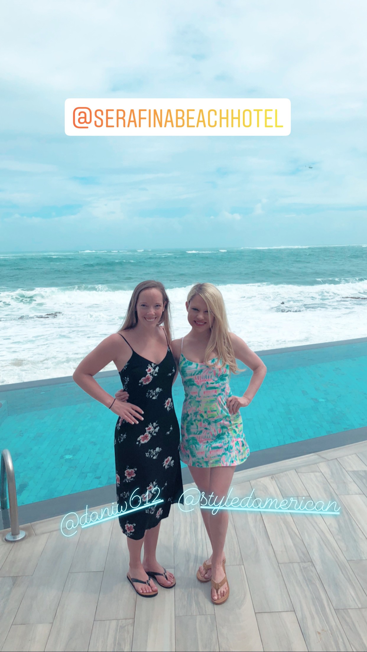 influencers at the Serafina Beach Hotel in San Juan