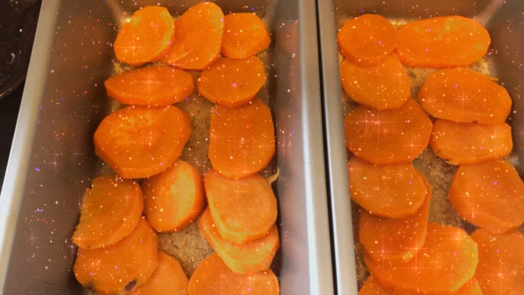 cut sweet potatoes